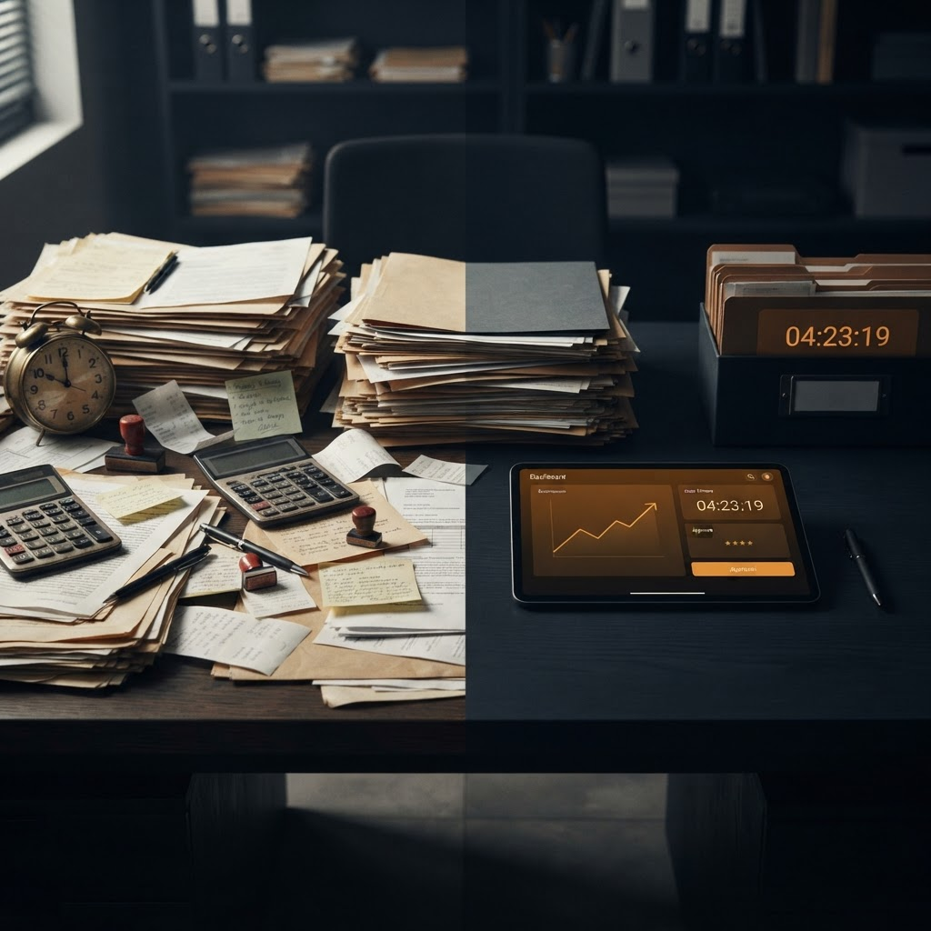 Mesa operativa que pasa de expedientes dispersos a un tablero digital organizado